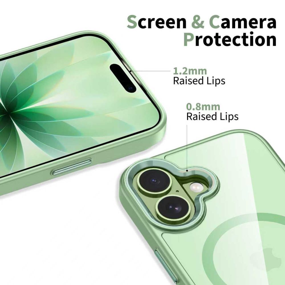 Tech-Protect MagMat MagSafe Phone Case Cover iPhone 17 - Transparent Green (3)
