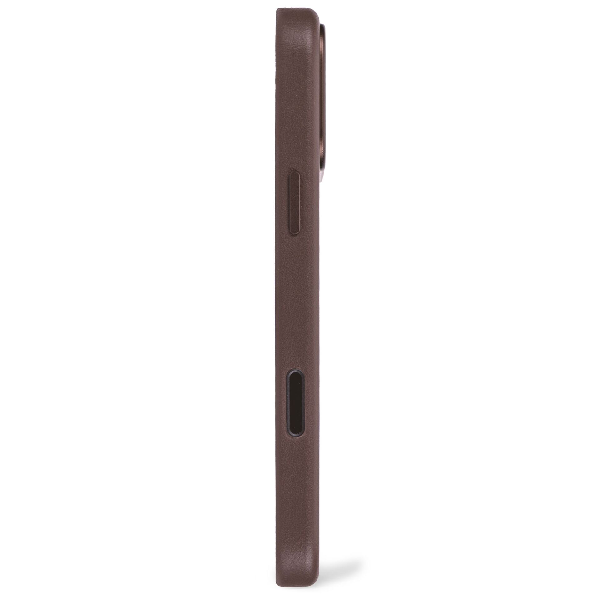 Decoded Leather Backcover Case with MagSafe for iPhone 17 Pro, Brown