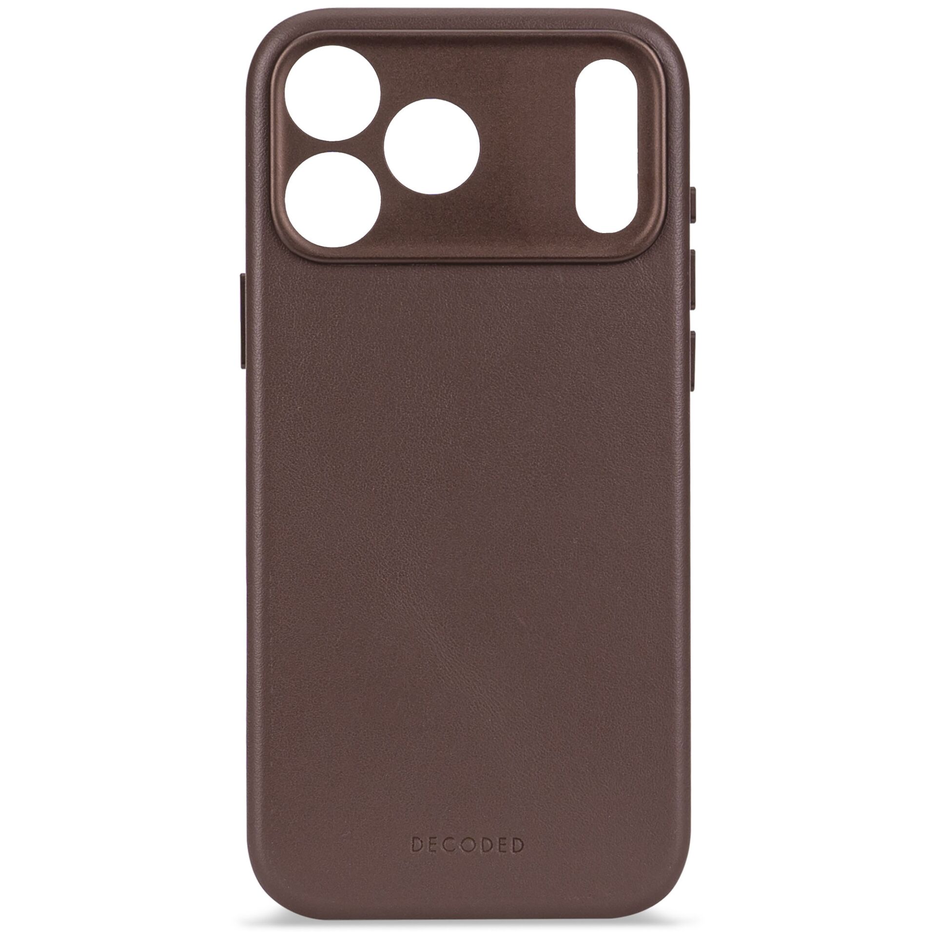 Decoded Leather Backcover Case with MagSafe for iPhone 17 Pro, Brown