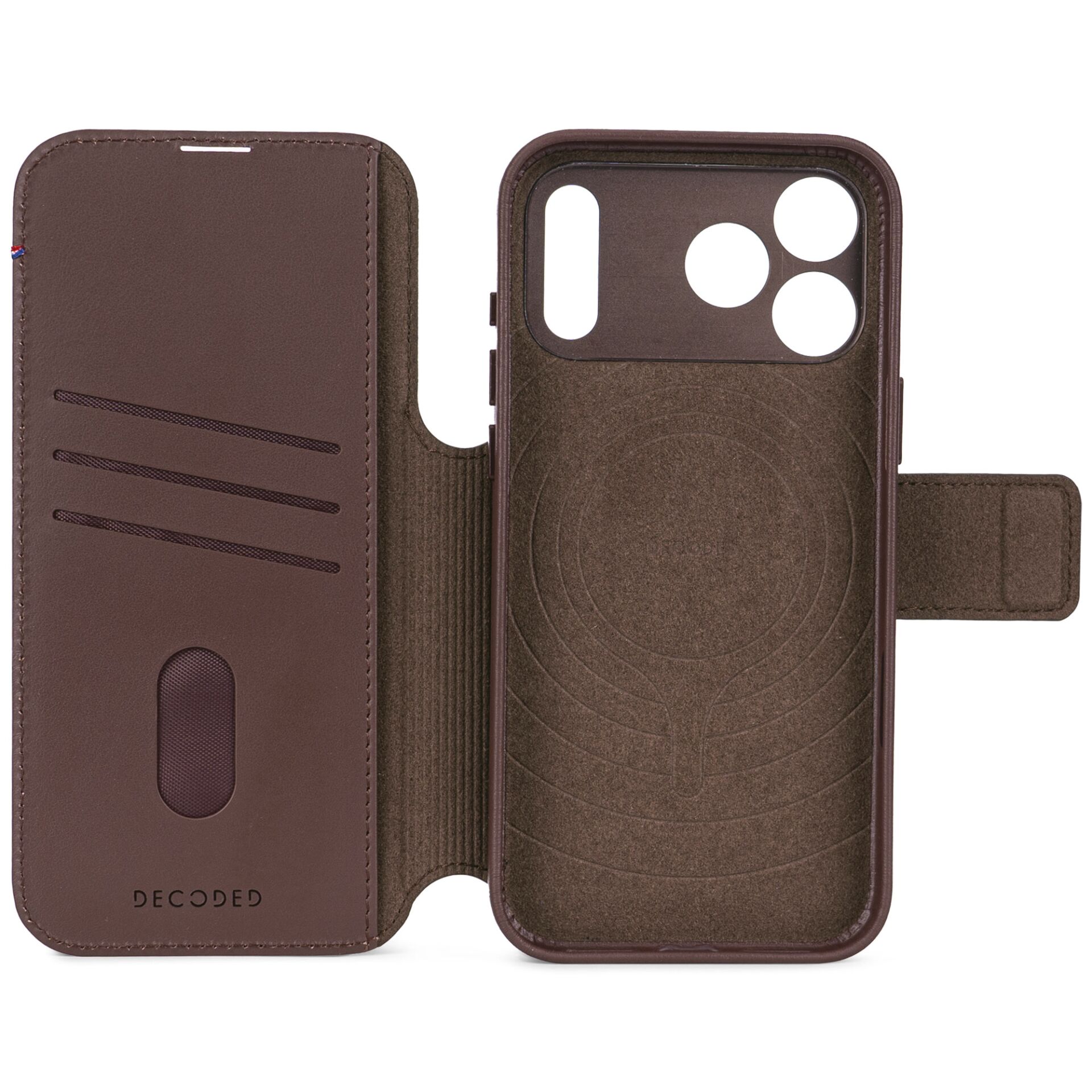 Чехол-книжка Decoded Leather Detachable для iPhone 17 Pro, Коричневый