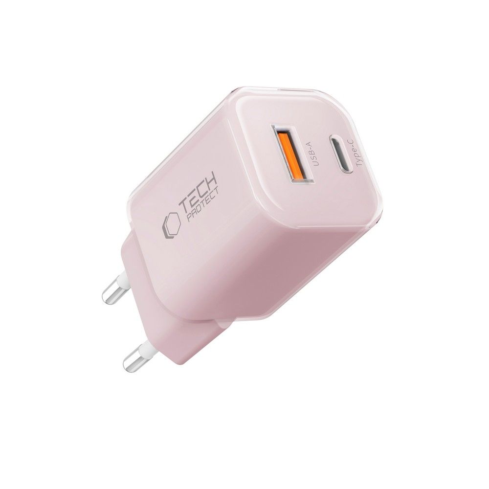 Tech-Protect NCM33W 2-port PD33W/QC3.0 wall charger - pink (0)