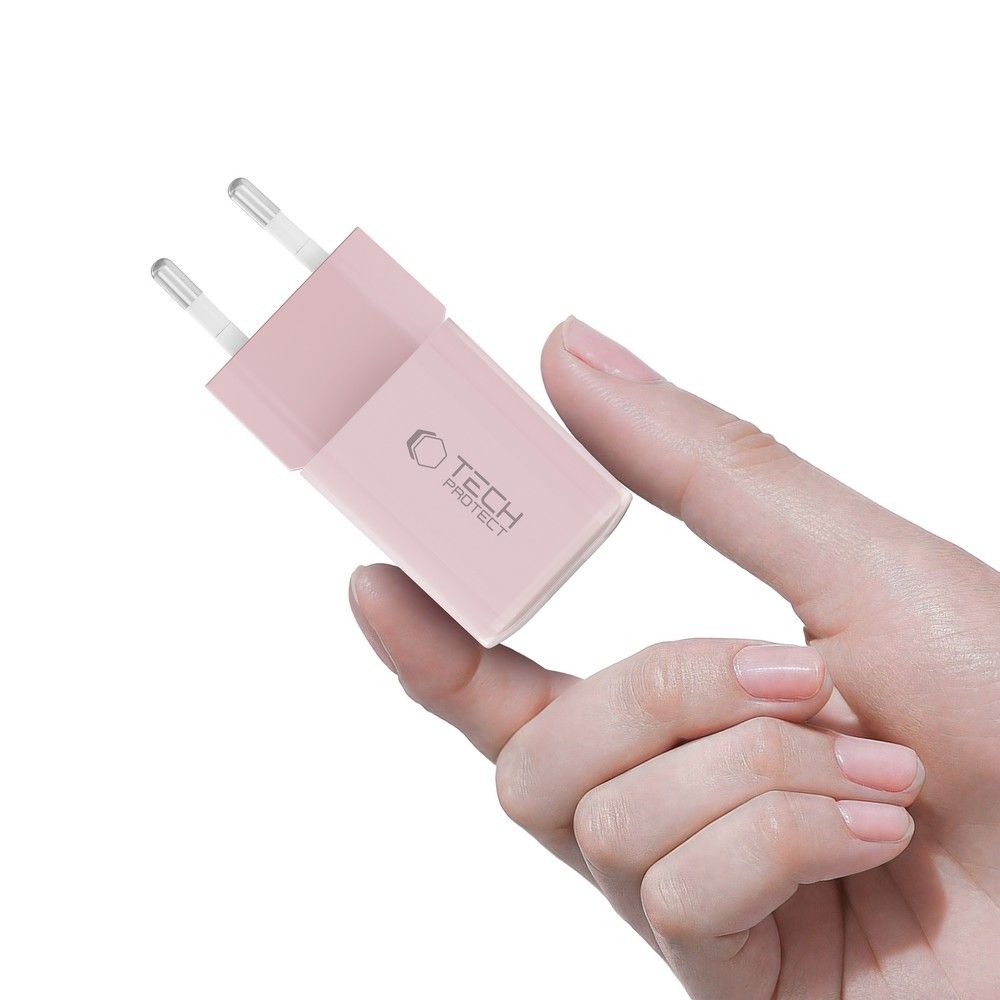 Tech-Protect NCM33W 2-port PD33W/QC3.0 wall charger - pink (3)