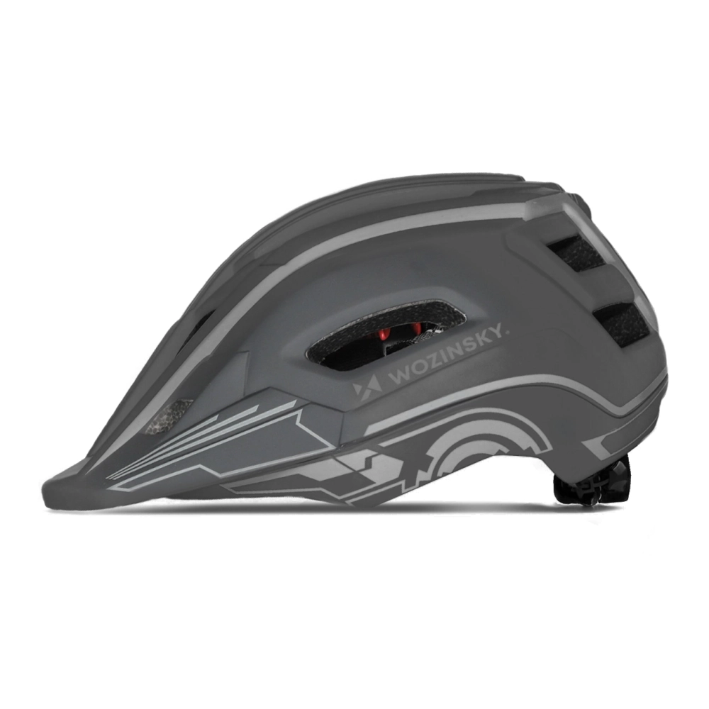 Wozinsky Kids\' Full Face Bike Helmet with USB Rear Light S - Gray