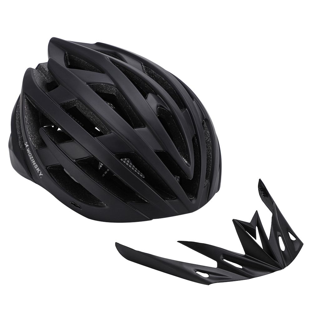 Wozinsky HT-28VCD MTB Bike Helmet with USB Light L Black