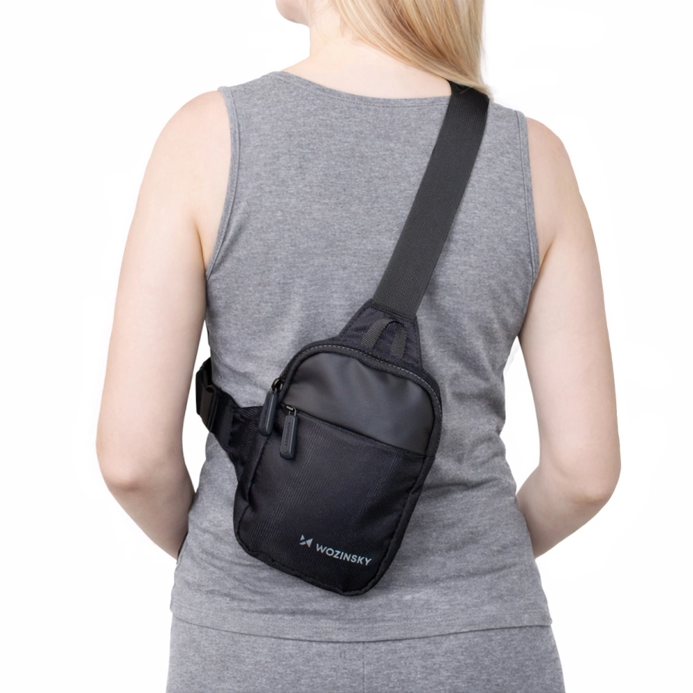 Wozinsky WMS-W1 Unisex Mini Shoulder Bag Waterproof Dual-Compartment  Phone - Black
