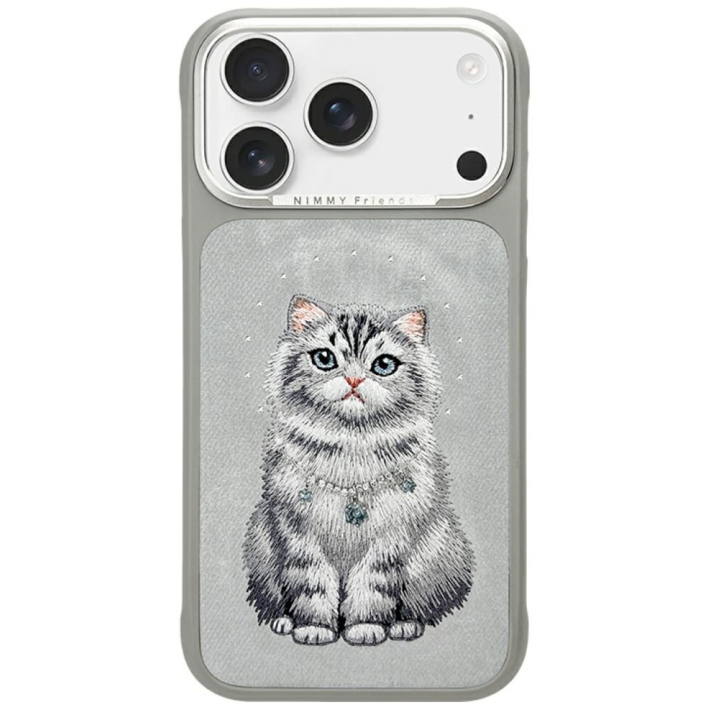 Nimmy MagSafe Phone Case Cover iPhone 17 Pro - Lucky Fashion Cat Gray