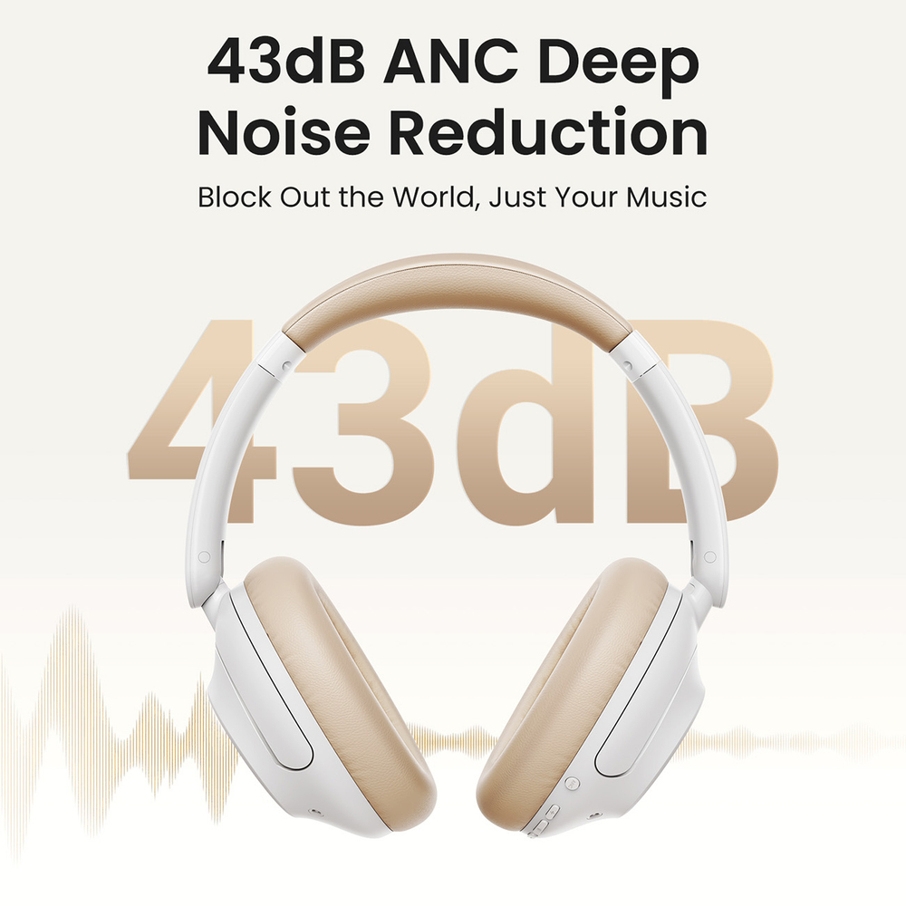 Wireless Headphones Ugreen HP202 HiTune Max5 Hybrid ANC White