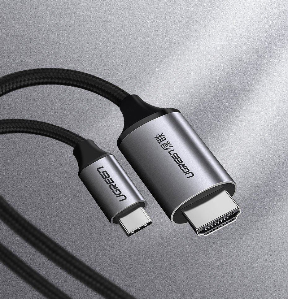 Ugreen HDMI to USB Type C Cable 4K 60Hz 1.5m Black-Gray (MM142 50570)
