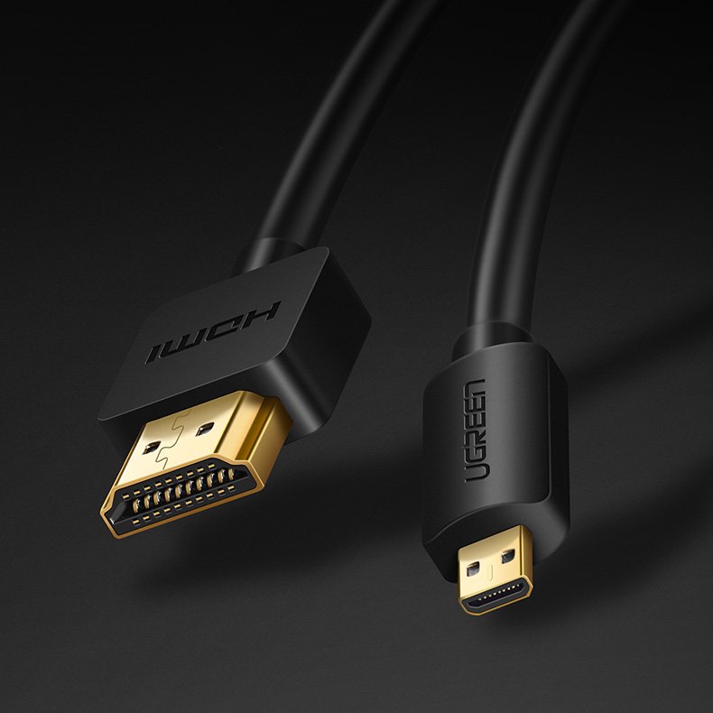 Ugreen HDMI to Micro HDMI Cable 4K 60Hz 1.5m Black (30102)