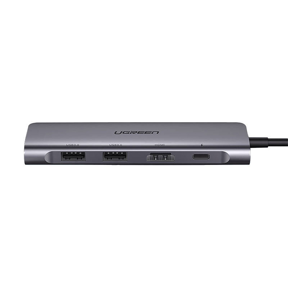 Ugreen CM195 6-in-1 USB-C Hub Adapter - HDMI, 2x USB-A, PD, SD/TF - Gray