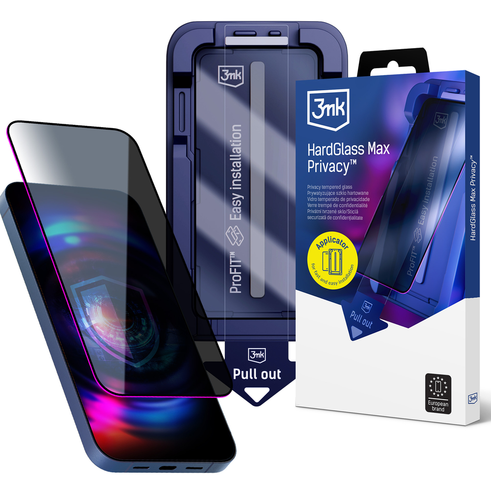 3mk HardGlass Max Privacy Tempered Glass for iPhone 15 Pro Max