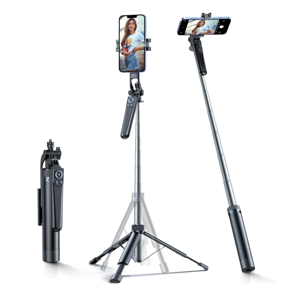 Wozinsky WC1Y70S Telescopic Selfie Stick Tripod 1.7m, Black
