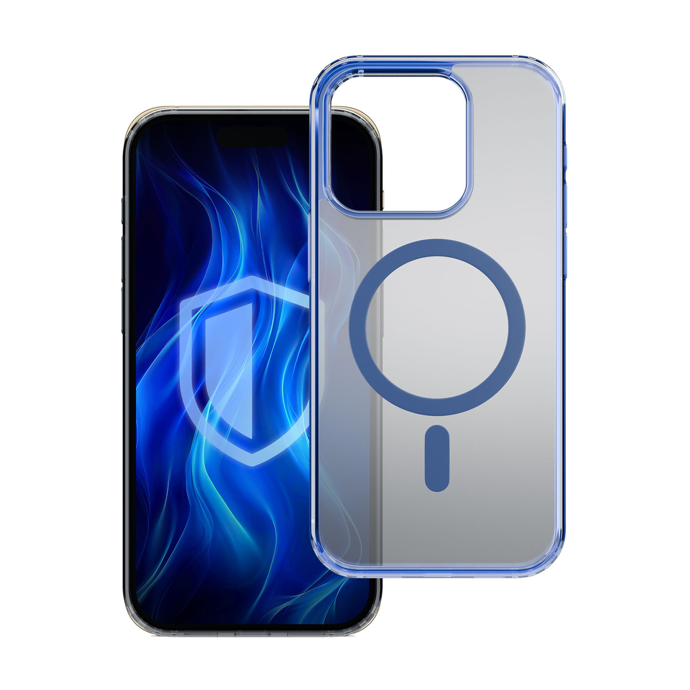 3Mk Protection Frosty MagCase for Apple iPhone 16 Pro, Blue