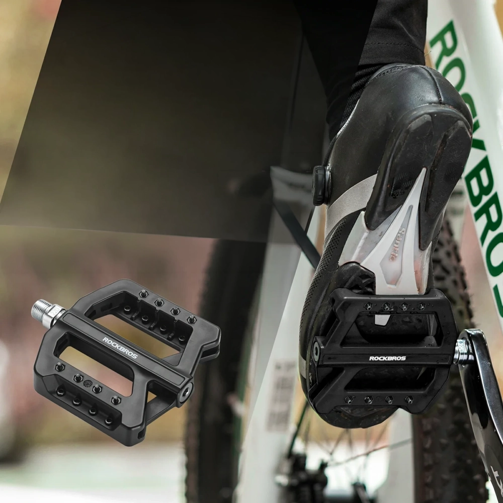 Rockbros RK01 Nylon Bicycle Pedals, Black