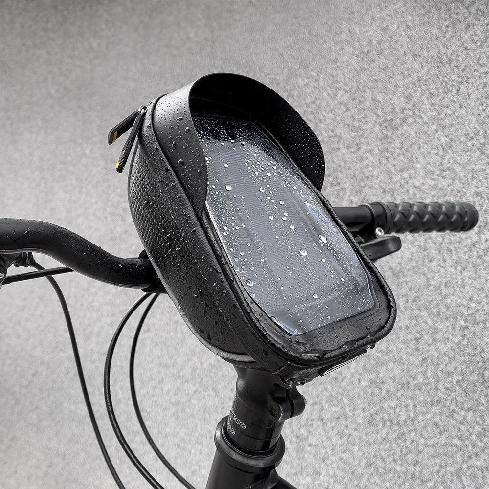 Wozinsky Bicycle Front Frame Handlebar Bag Touch Screen Phone Holder 1L, black (3)