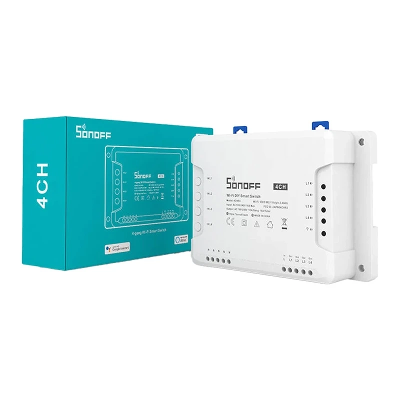 SONOFF 4CHR3 Smart 4-Channel Wi-Fi Switch, White (2)
