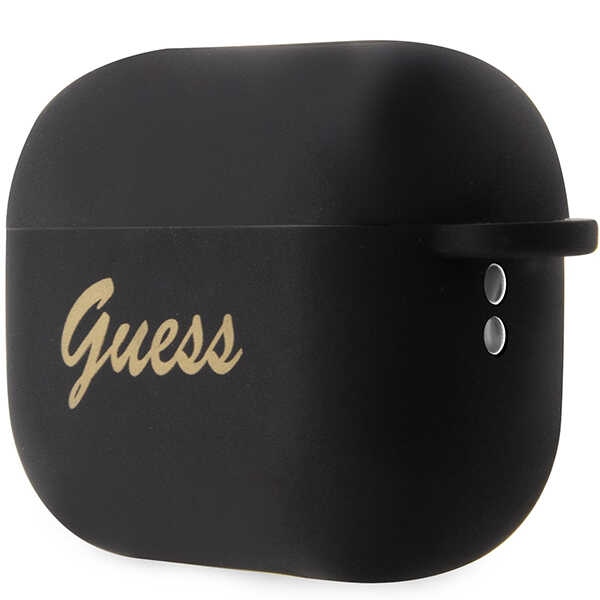 Guess AirPods Pro 2 Silicone Case GUAP2LSCHSK Black (1)