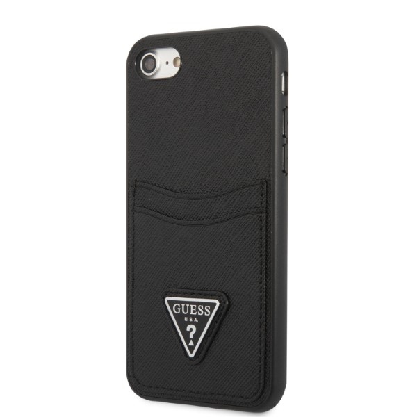 Guess iPhone 7/8/SE 2020/SE 2022 Case Saffiano Triangle Black (0)