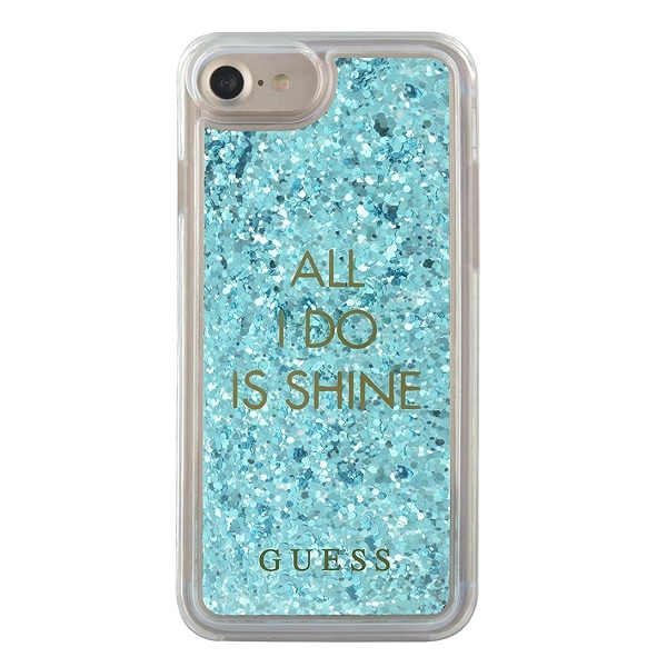 Guess iPhone 6 / 7 / 8 / SE Case Liquid Glitter Party, Blue (1)