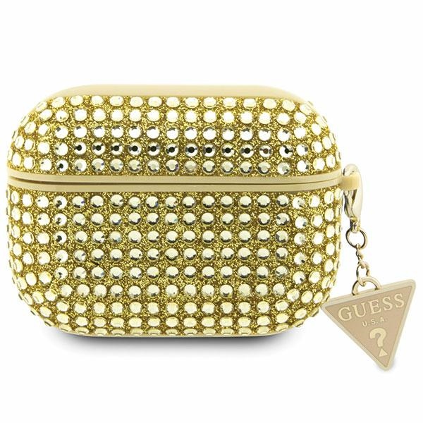Guess AirPods Pro Case Rhinestone Triangle, Gold