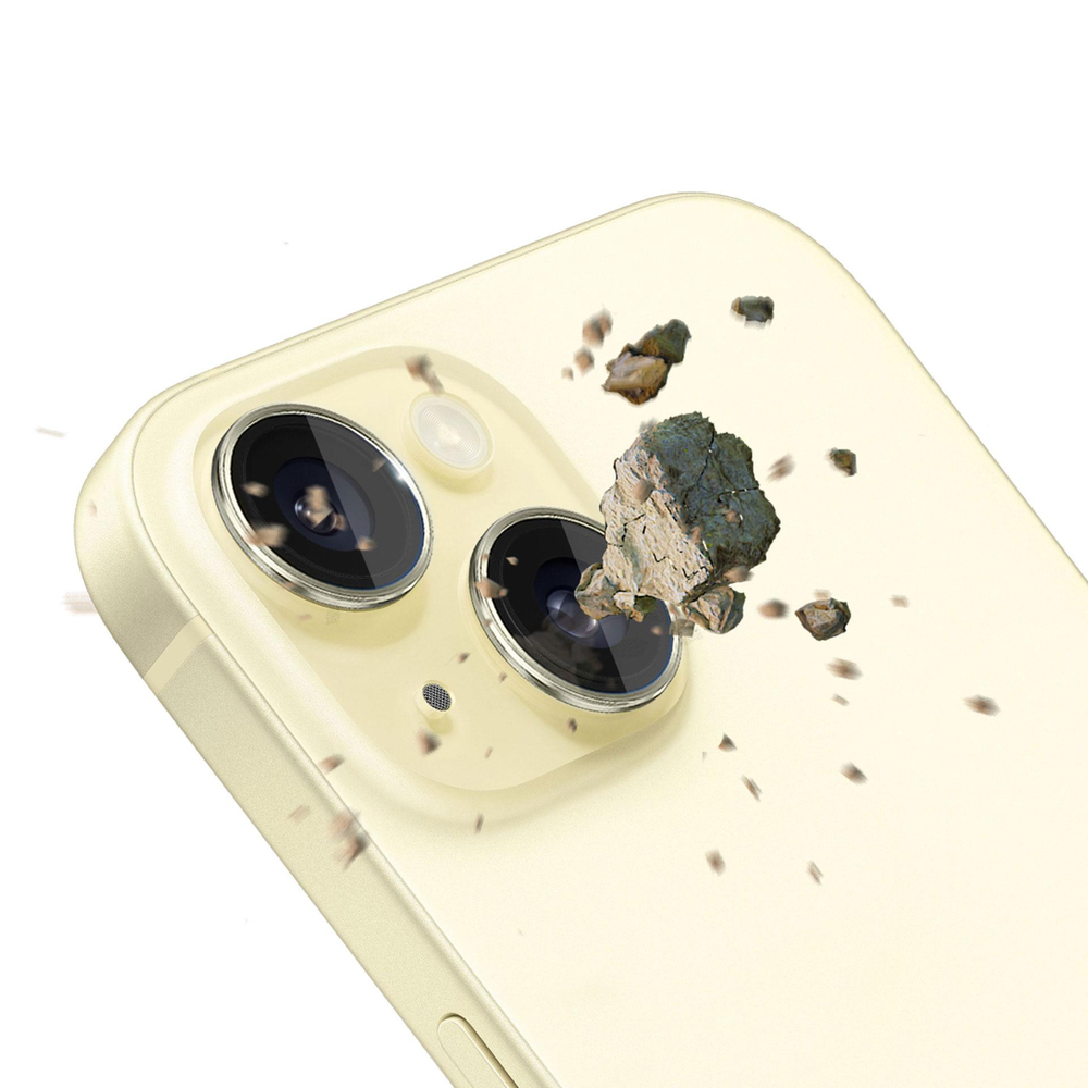 3Mk Lens Protection Pro Camera Glass for Apple iPhone 15, Yellow