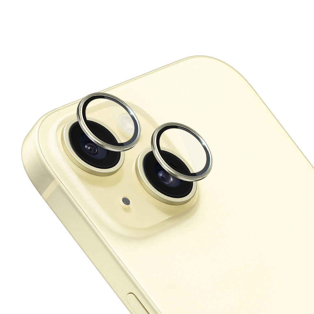 3Mk Lens Protection Pro Camera Glass for Apple iPhone 15, Yellow