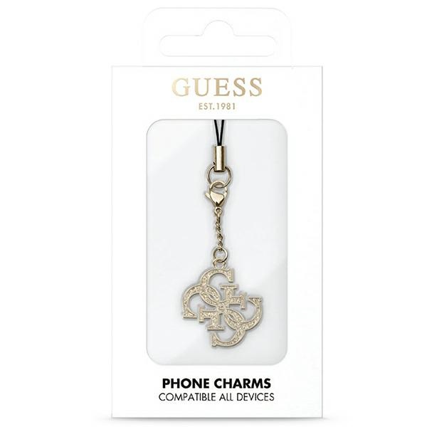 Guess Phone Strap 4G Glitter Charm, Gold (0)