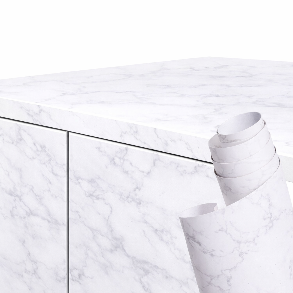 Self-Adhesive Furniture Foil / Wallpaper, White Marble (Magnolia), 1.22x50m