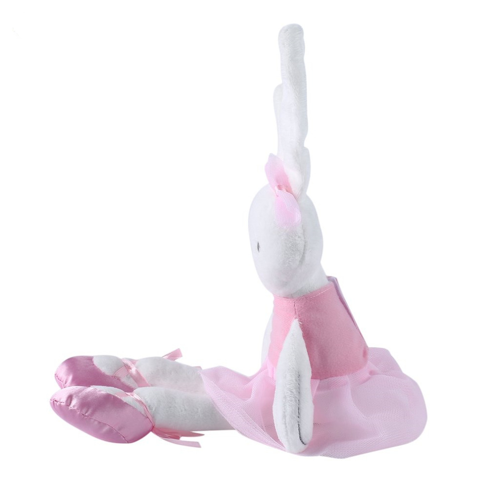 Plīša rotaļlieta trusis rozā kleitā, 42 cm