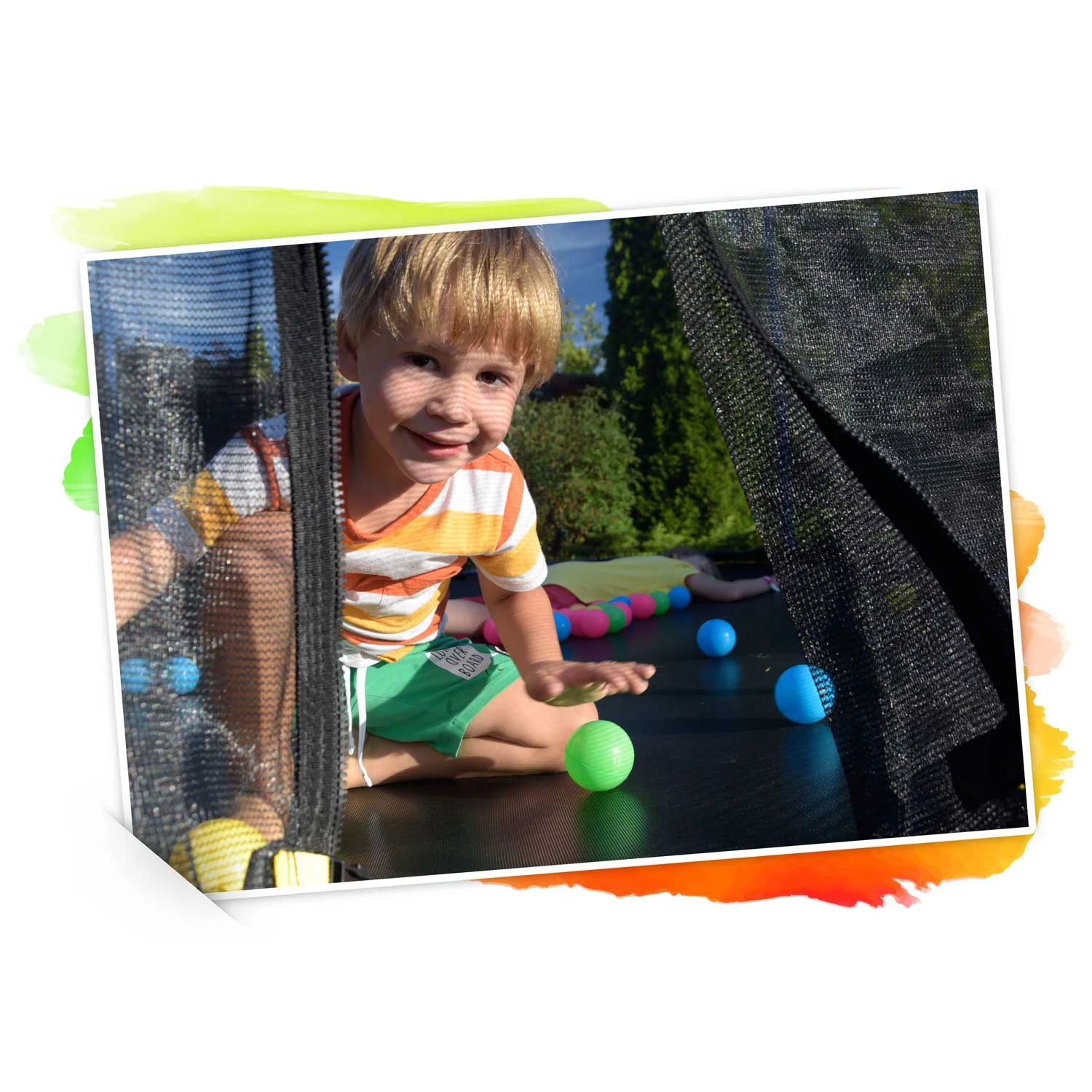 Neo-Sport Garden Trampoline 183 cm (6ft) with Outer Net and Ladder