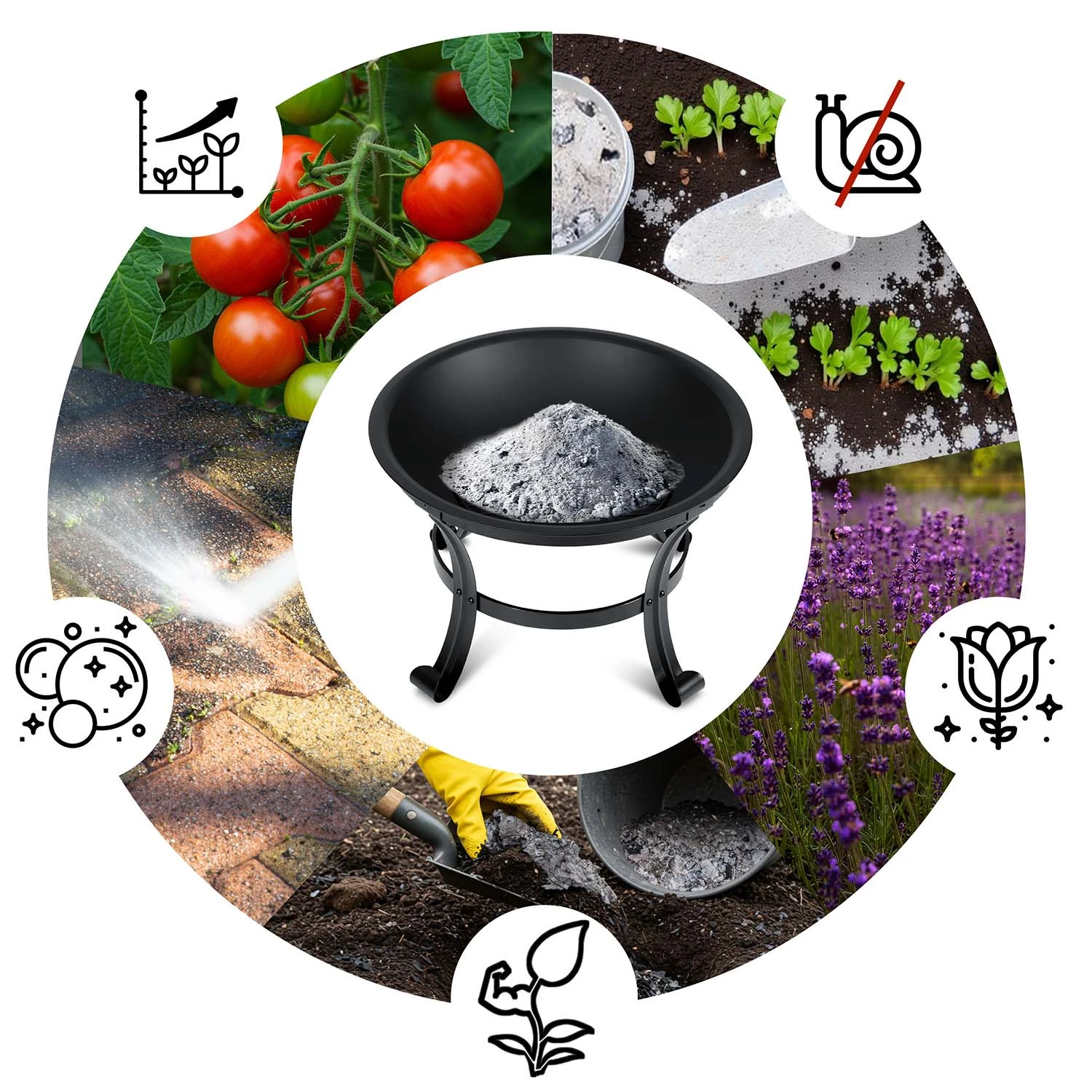 Berdsen BD-880 Garden Fire Pit, 60 cm, Black