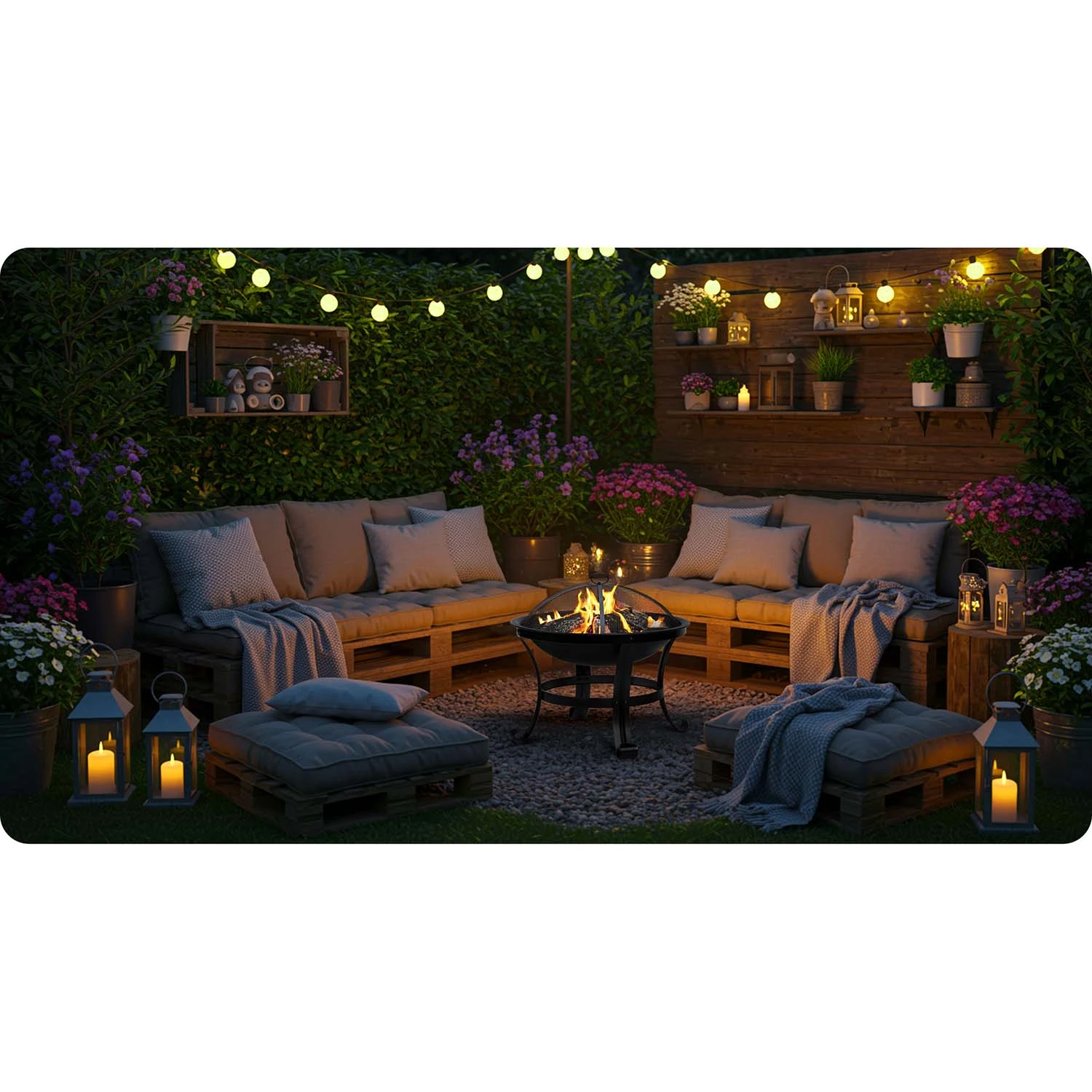 Berdsen BD-880 Garden Fire Pit, 60 cm, Black