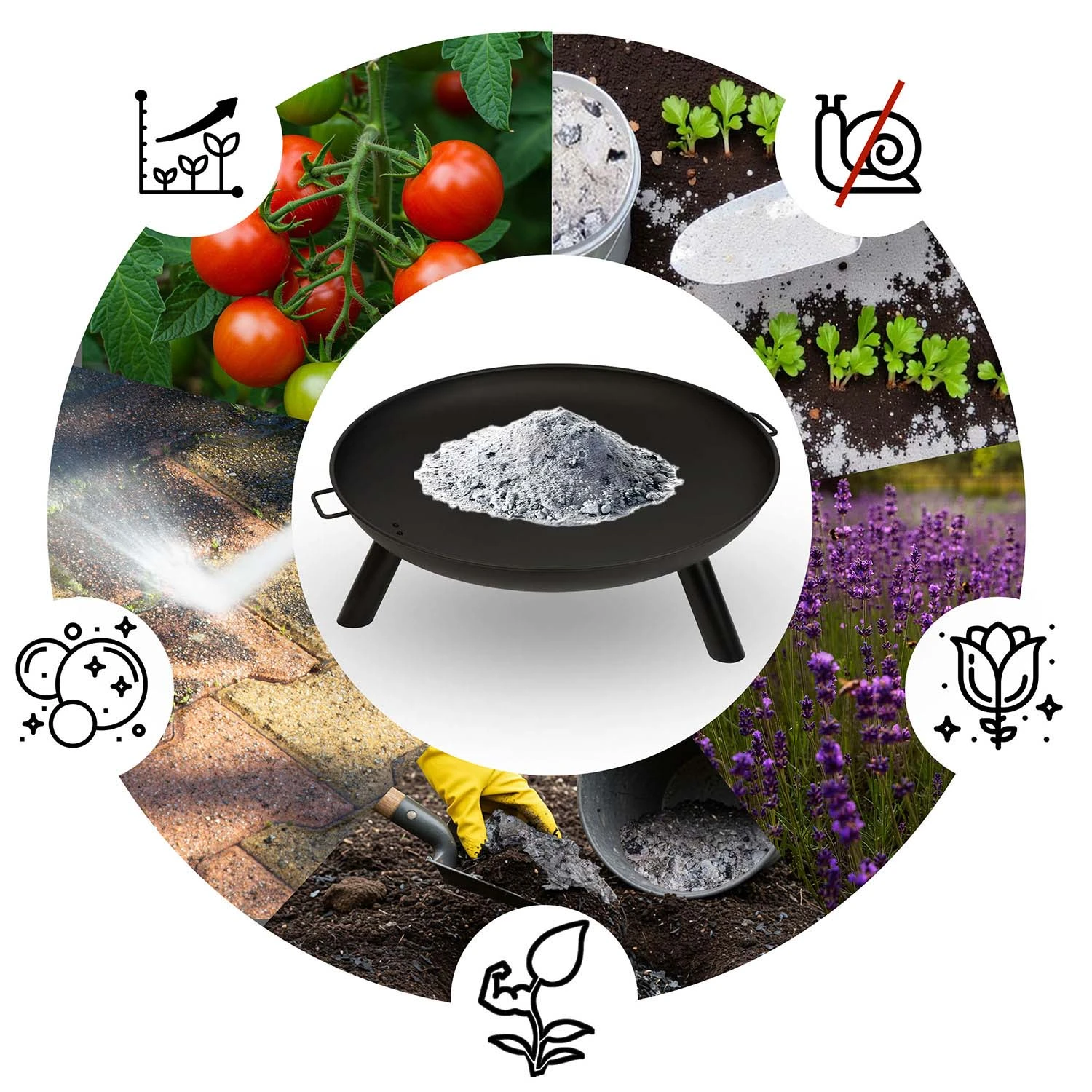 Fire Pit, Garden Fireplace, 80 cm, Berdsen BD-882