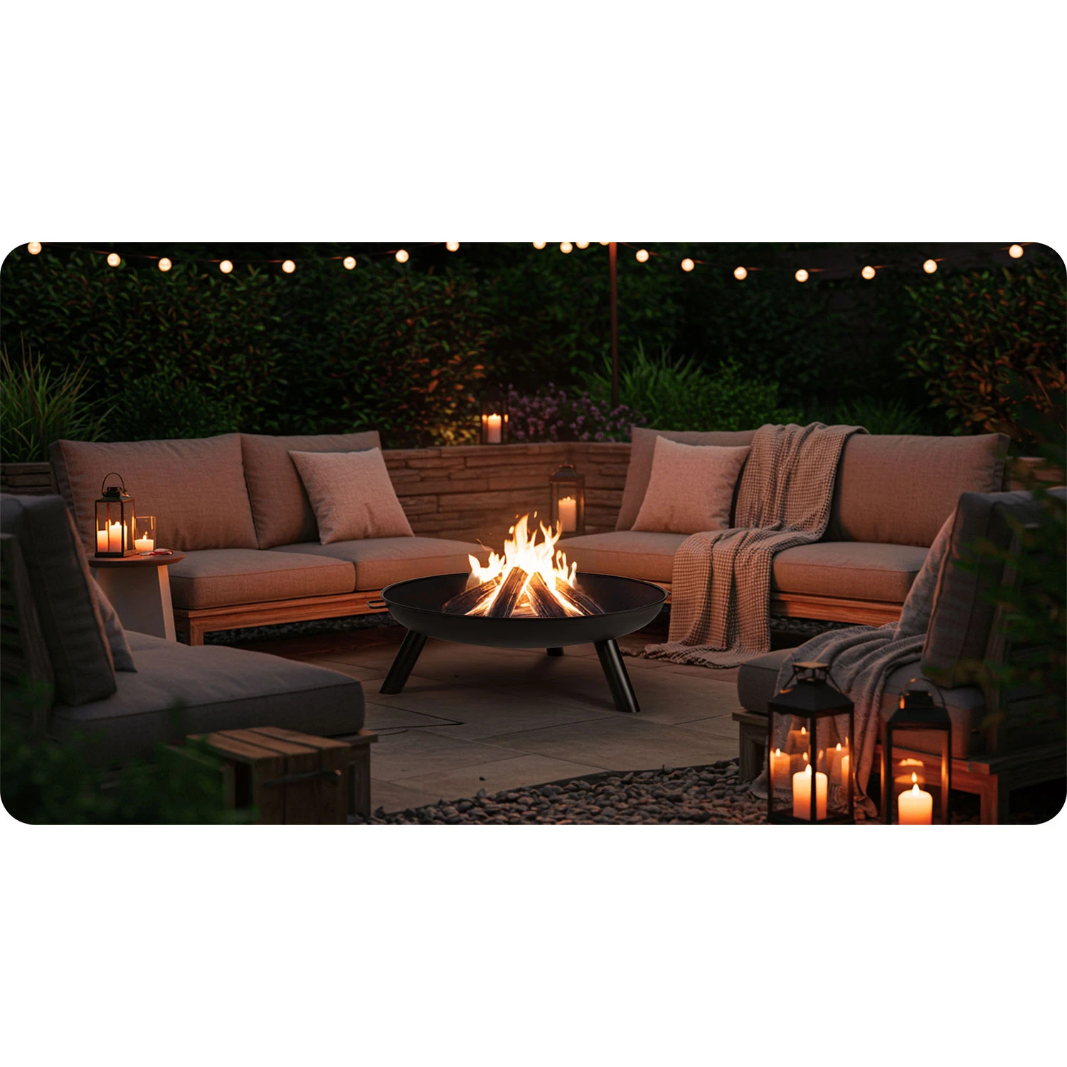 Fire Pit, Garden Fireplace, 80 cm, Berdsen BD-882