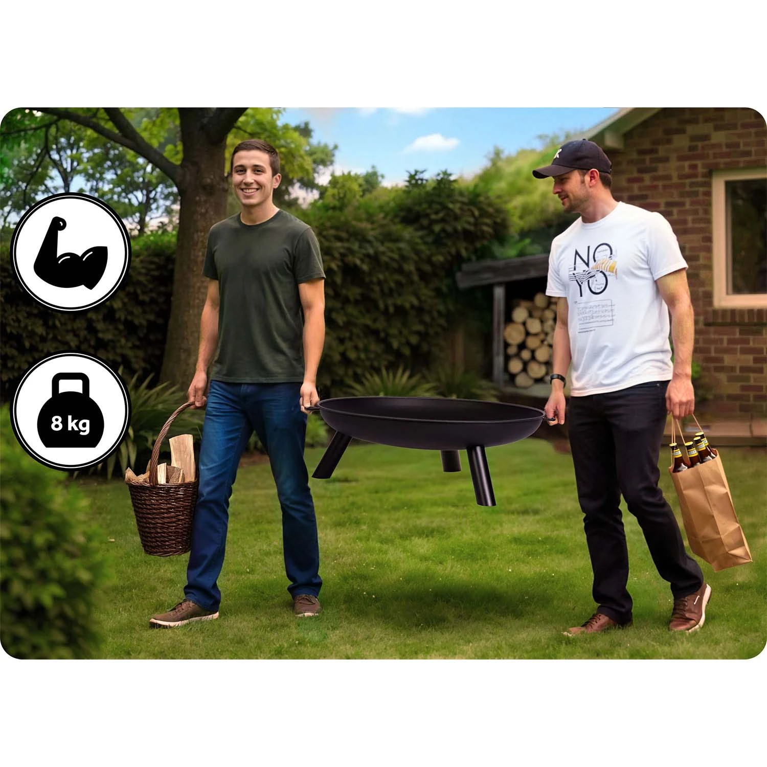 Fire Pit, Garden Fireplace, 80 cm, Berdsen BD-882