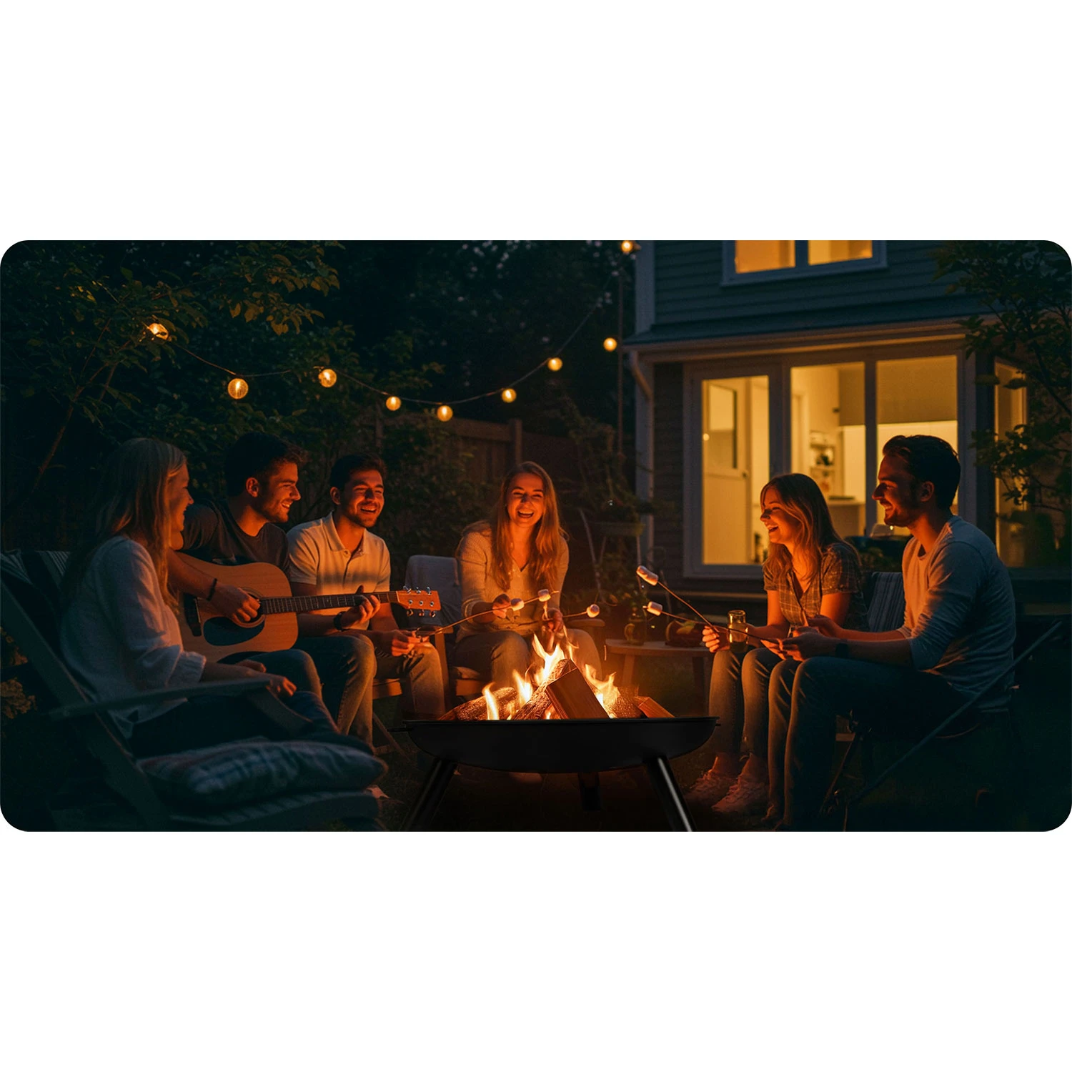 Fire Pit, Garden Fireplace, 80 cm, Berdsen BD-882