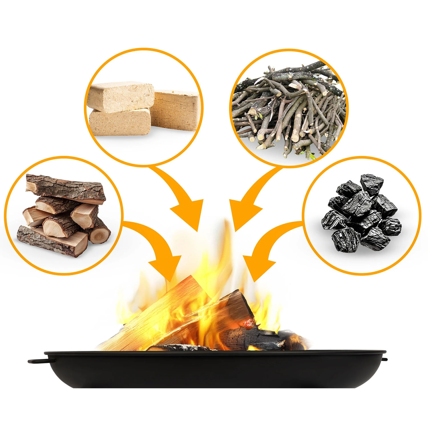 Fire Pit, Garden Fireplace, 80 cm, Berdsen BD-882