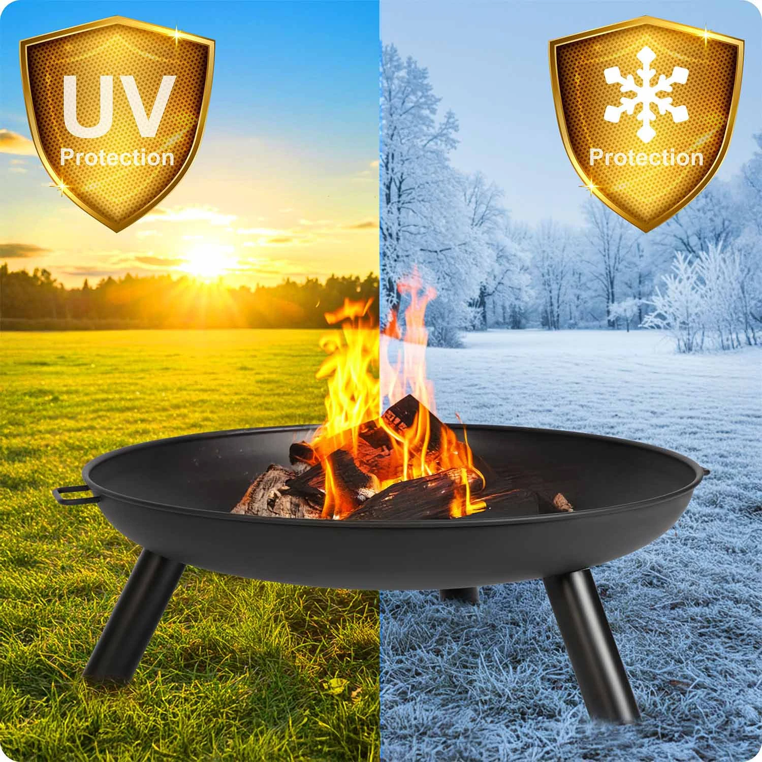 Fire Pit, Garden Fireplace, 80 cm, Berdsen BD-882