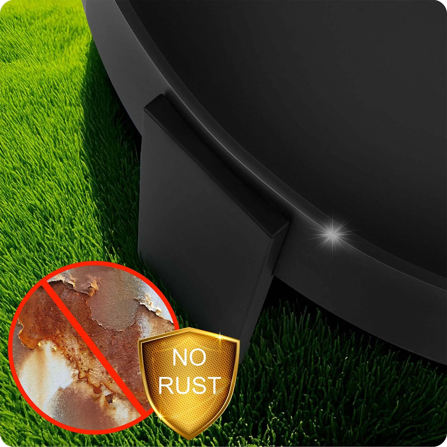 Berdsen BD-883 Garden Fire Pit, 80 cm, Black