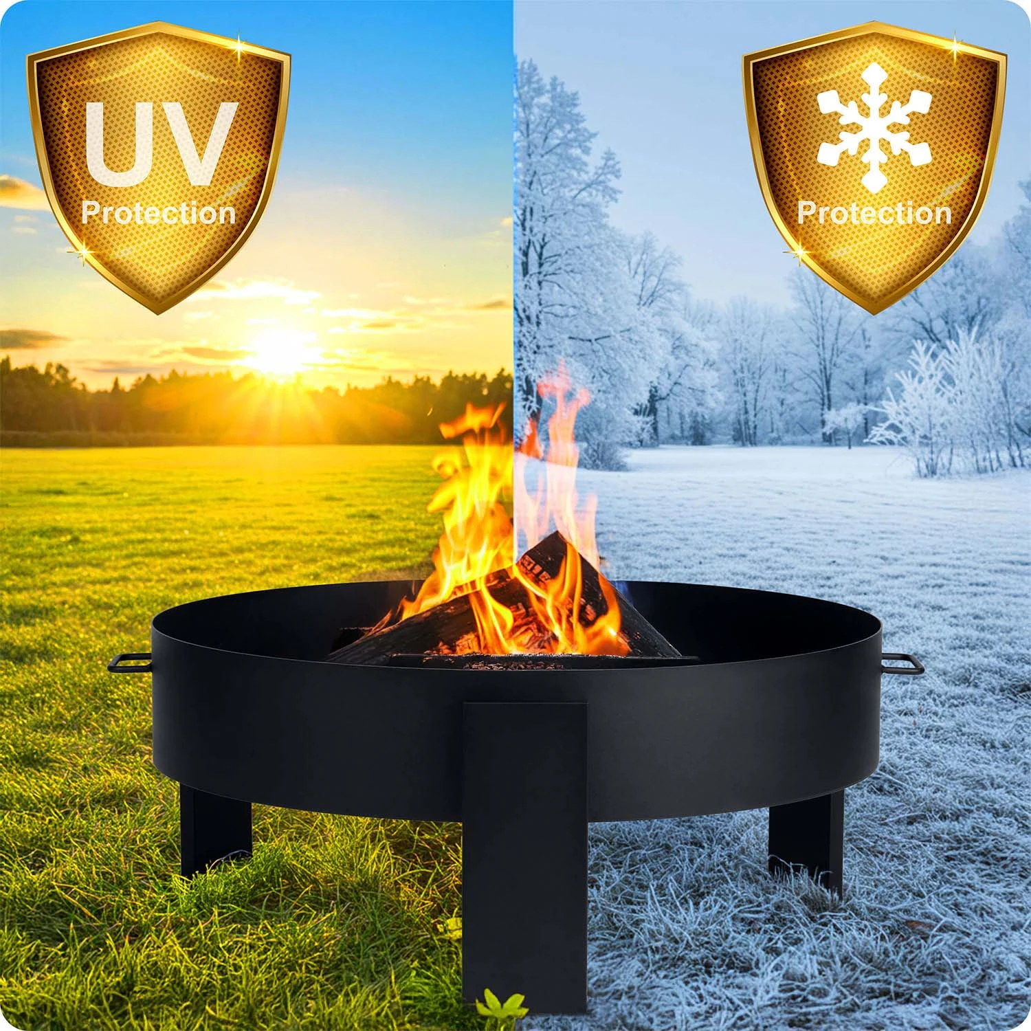 Berdsen BD-883 Garden Fire Pit, 80 cm, Black