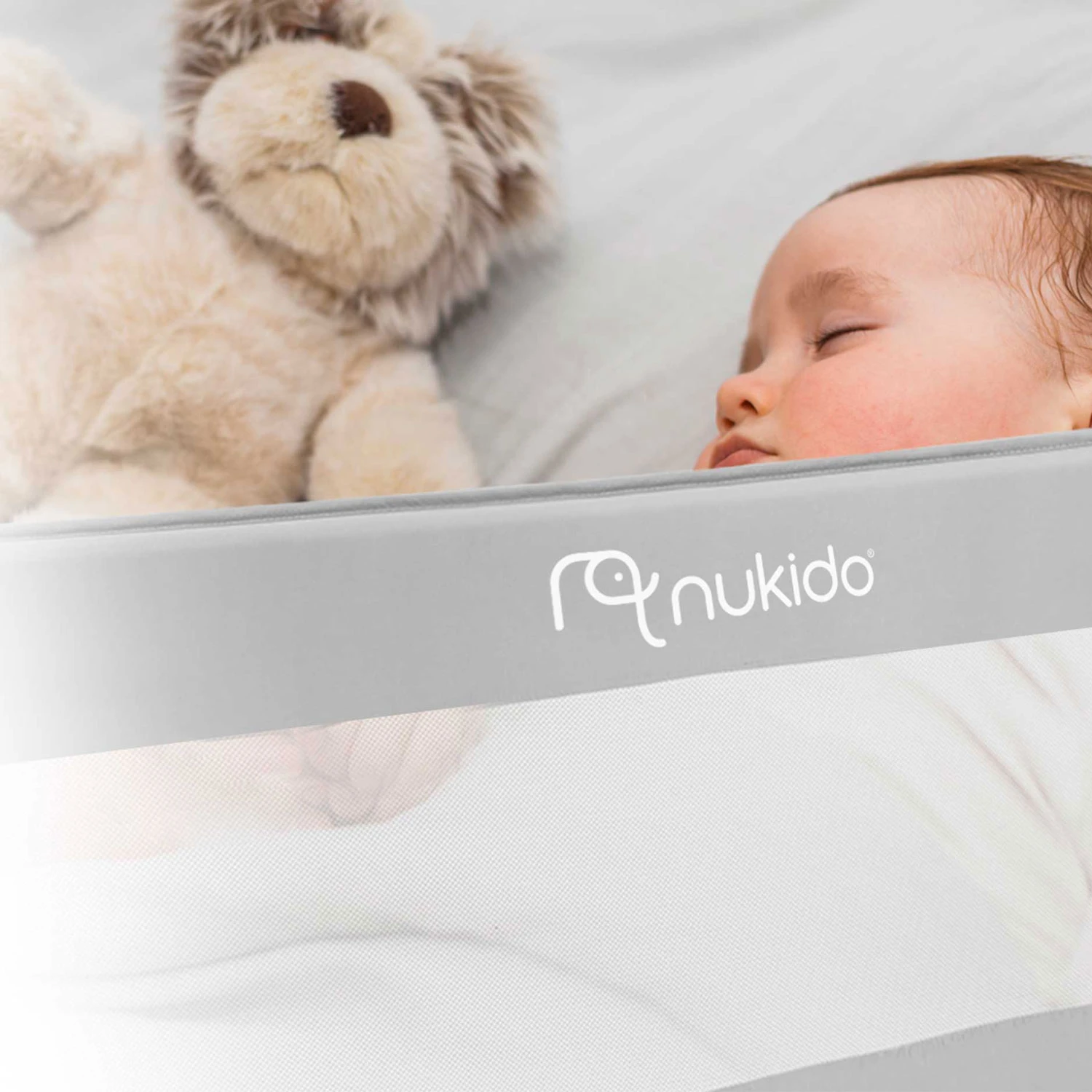 Защитный барьер для кровати Nukido 722300 150x66x35 см, серый