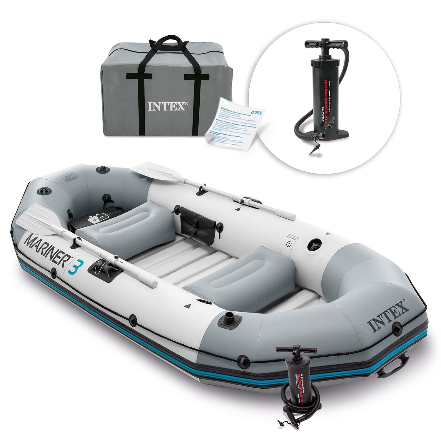 Piepūšamā laiva INTEX Mariner 3 (3 personām, 400 kg) 68373