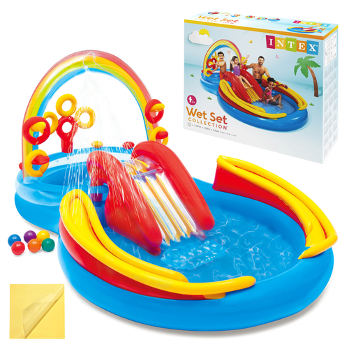 Inflatable Kids Water Play Center Pool with Slide INTEX 57453 (3)