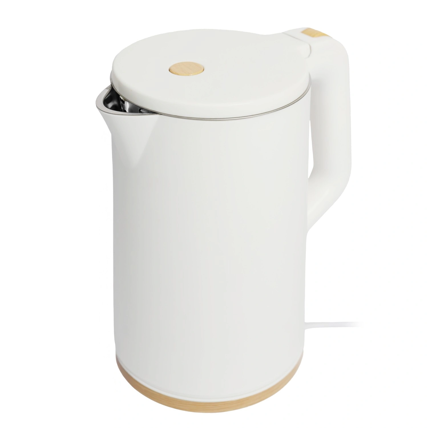 Cordless Electric Kettle 1.7L 1500W with 360° Rotating Base, White