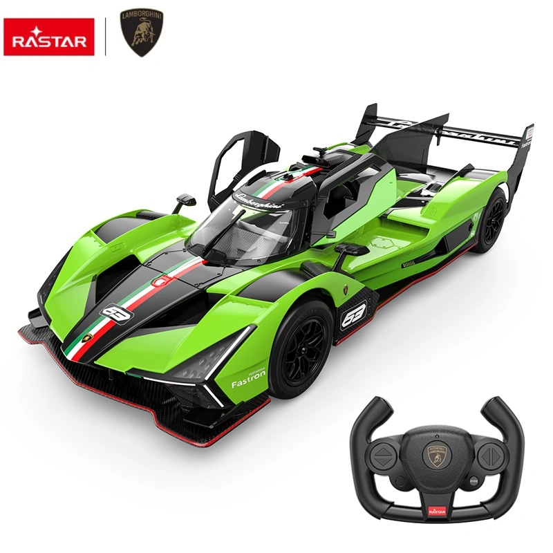 Радиоуправляемая машина Rastar Lamborghini SC63 LMDH 1:14, черно-зеленая