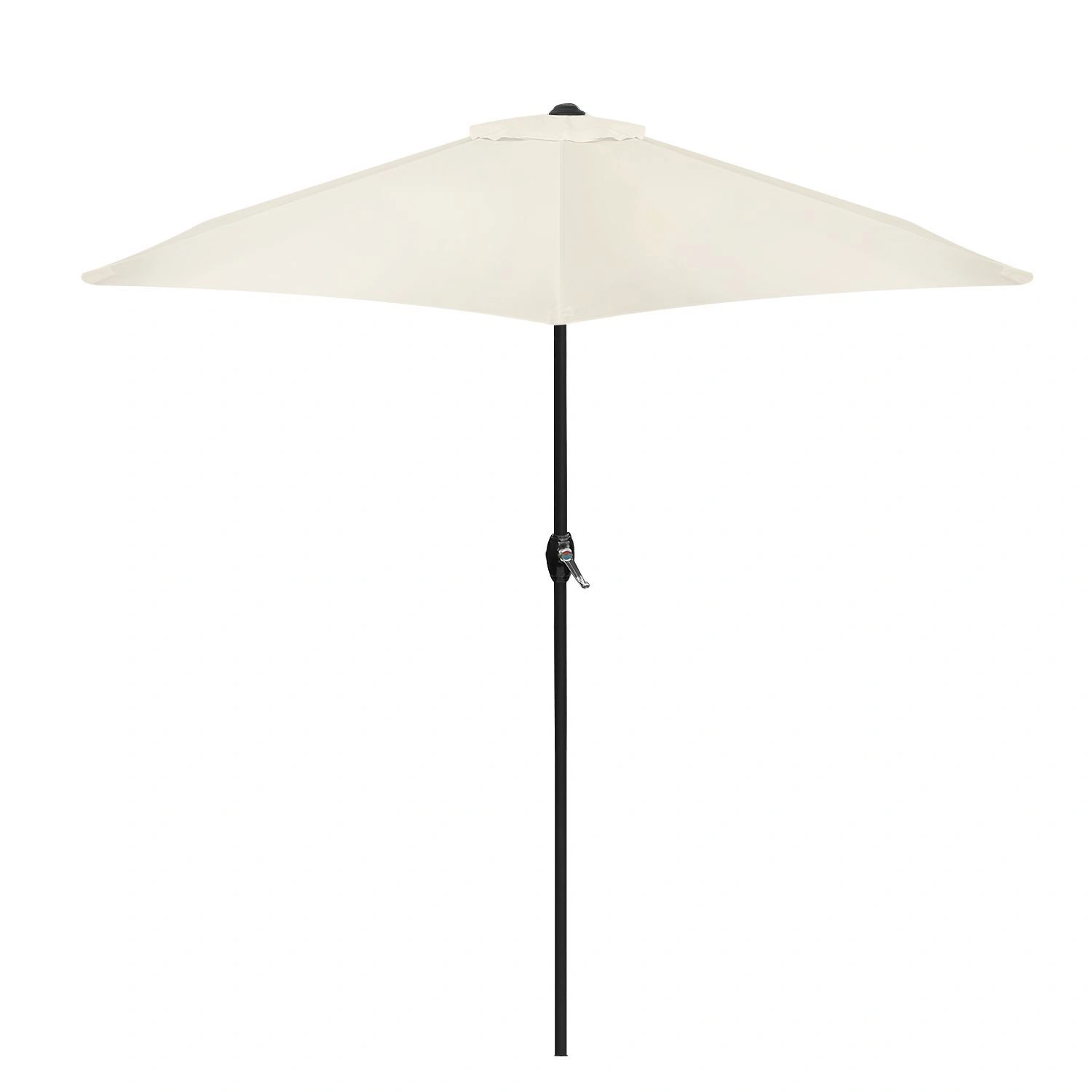Adjustable Folding Garden Patio Umbrella with Tilt 210 cm, Beige
