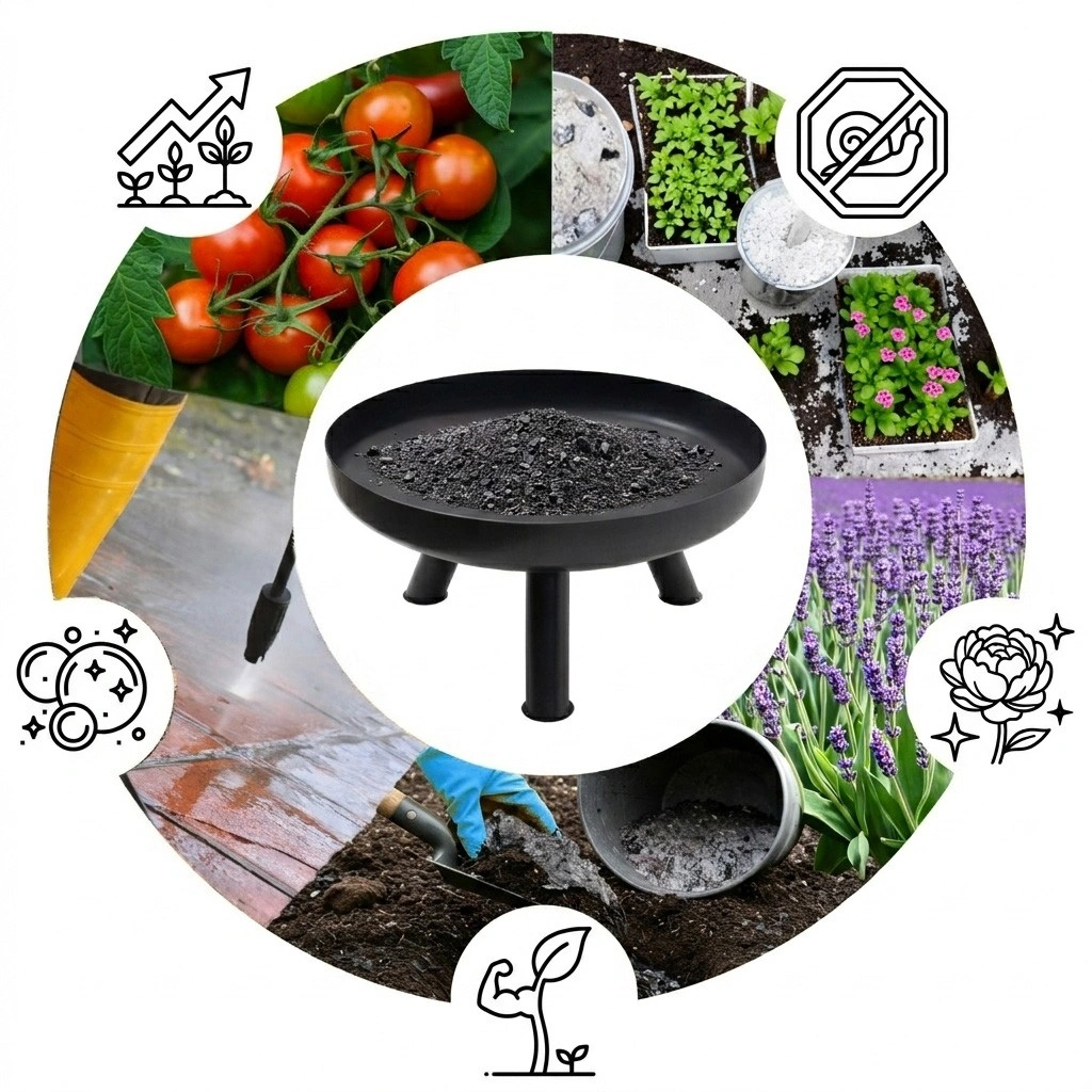 Large Cast Iron Garden Fire Pit 60 cm Outdoor Fire Bowl