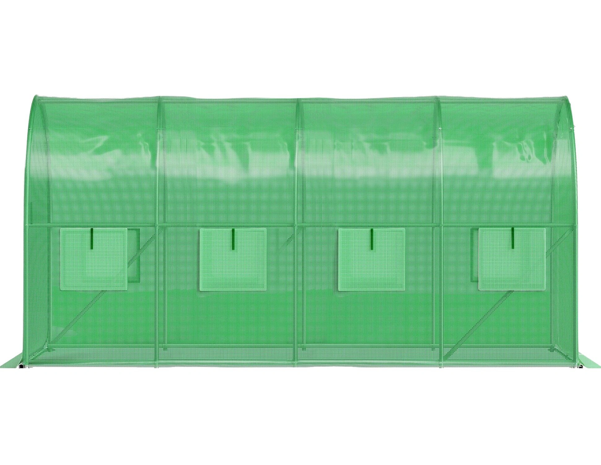 Garden Polytunnel Greenhouse 4x2x2 m 8m2 UV Foil Metal Frame