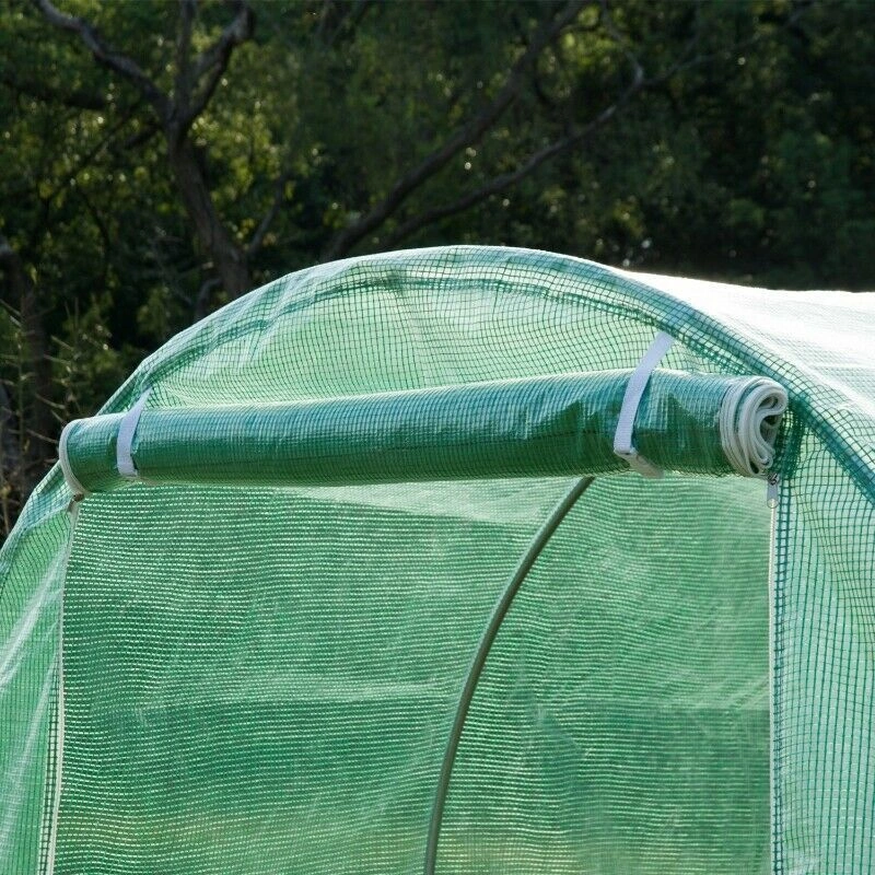 Polytunnel Greenhouse 3x2x2m 6m² Metal Frame UV Foil