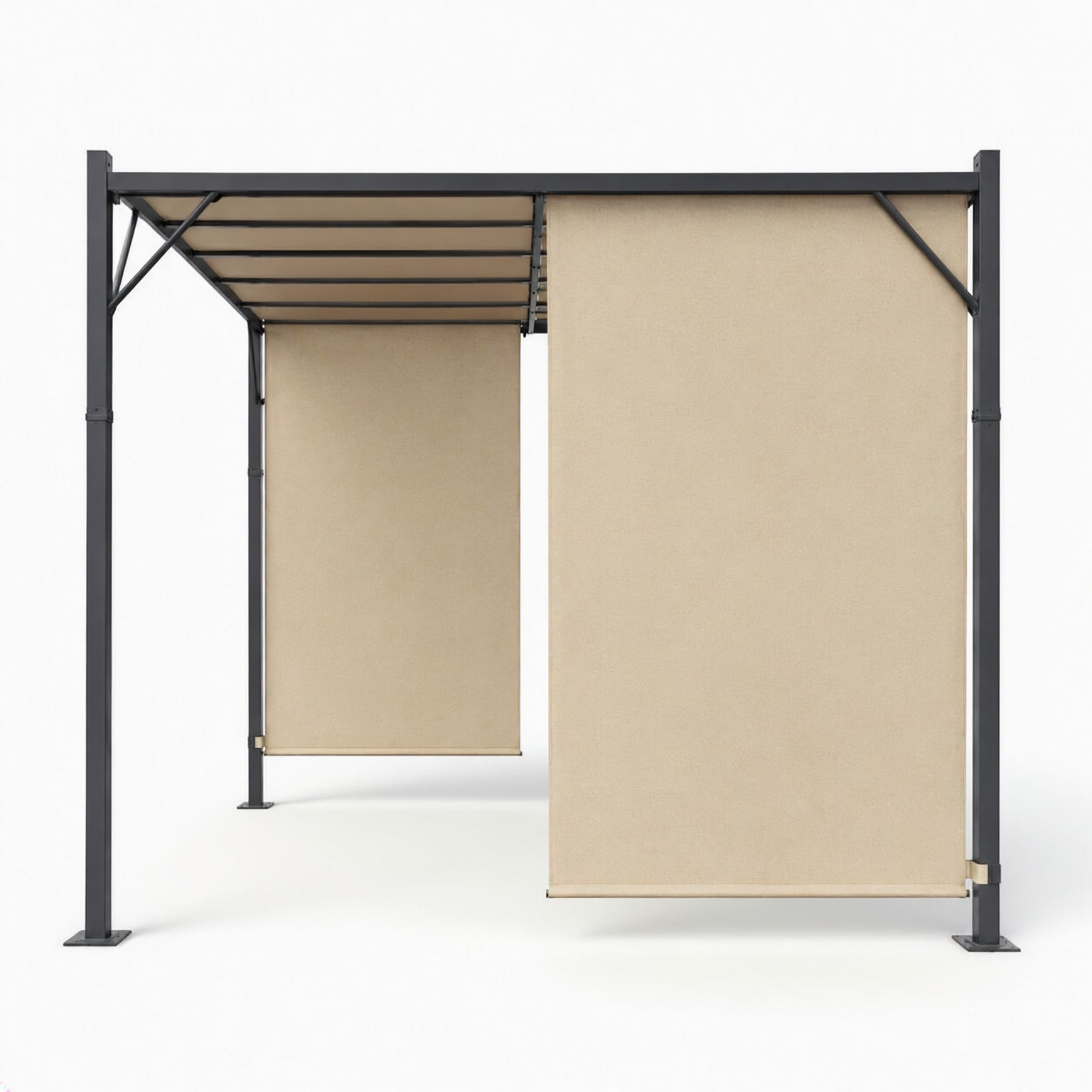 MultiGarden 3x4 m Steel Garden Pergola, Beige